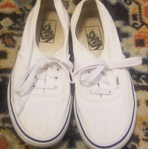 Vans white 7.5 women's 6 mens